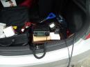 Back of car with Icom 706 for 6&2, and HT for 223.5FM and 446. Knocked power down to 8w to maximize gell cell life